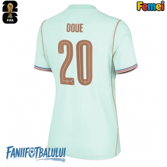 Franța Desire Doue #20 Echipament de Fotbal Replică Mondial 2026 Femei Deplasare